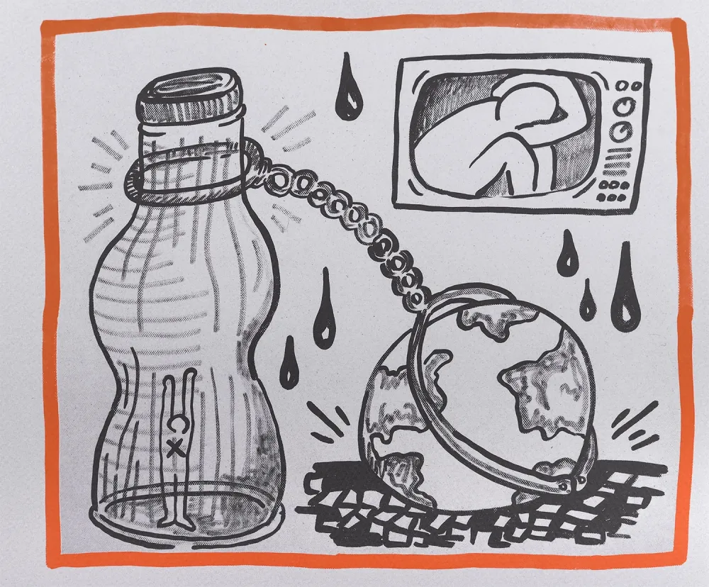 リトグラフ Haring - Against all Odds, 1990