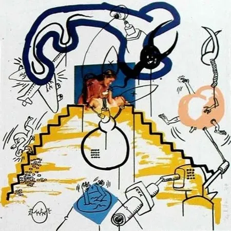 シルクスクリーン Haring - Apocalypse