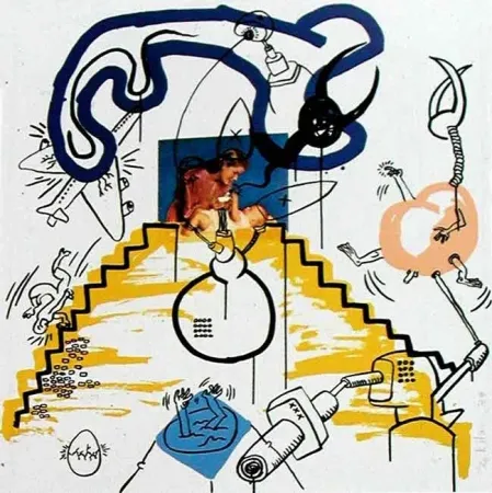 シルクスクリーン Haring - Apocalypse