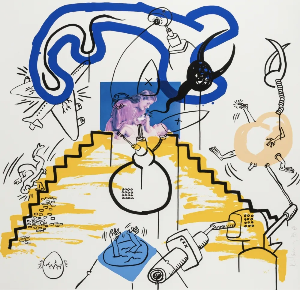 シルクスクリーン Haring - Apocalypse 3