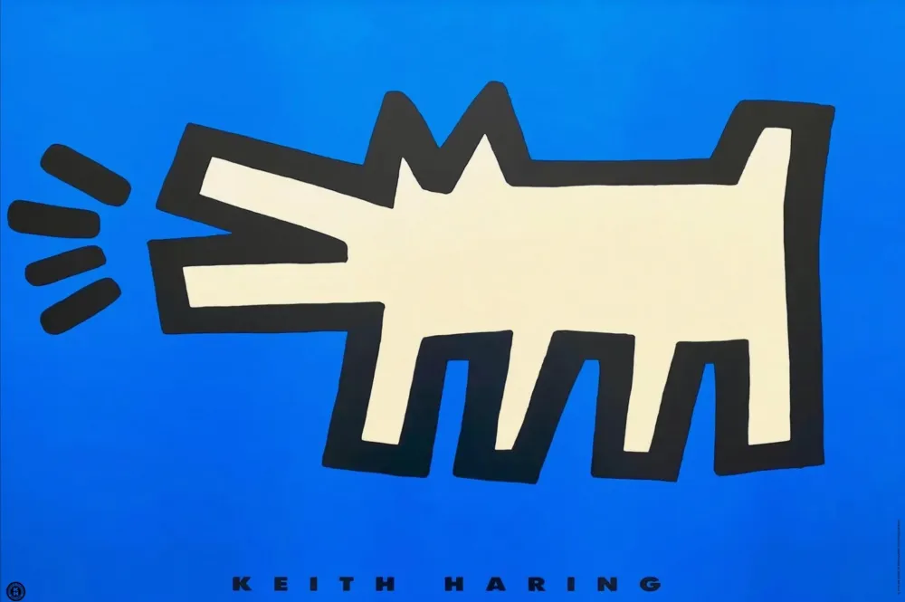 シルクスクリーン Haring - Barking Dog