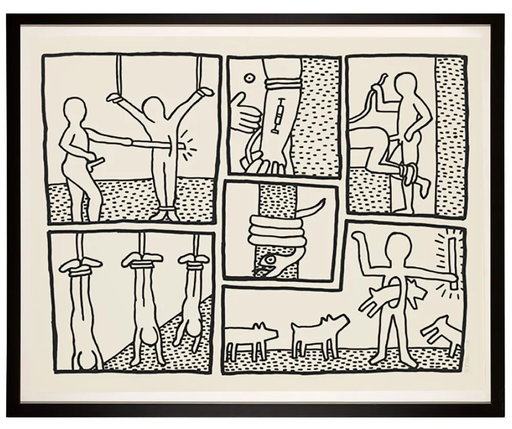 シルクスクリーン Haring - Blueprint Drawing #5, 1990  