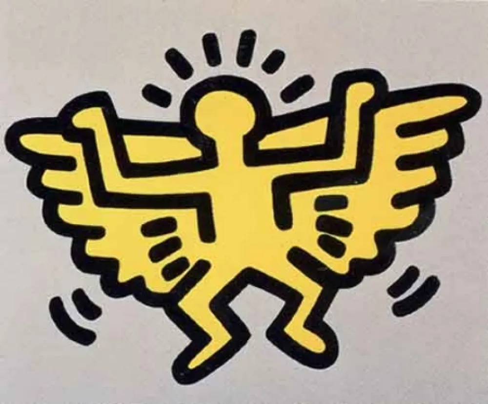 シルクスクリーン Haring - Icons (Angel)