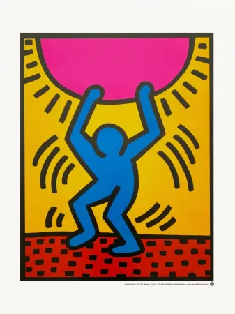 シルクスクリーン Haring - International Youth Year