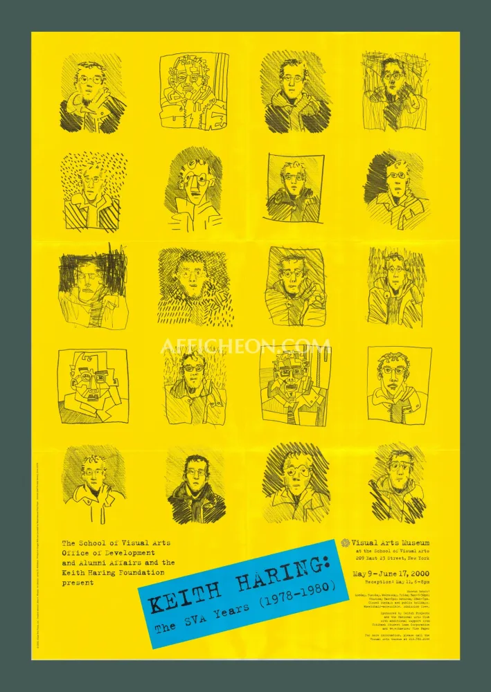 リトグラフ Haring - Keith Haring: 'The SVA Years' 2000 Offset-lithograph