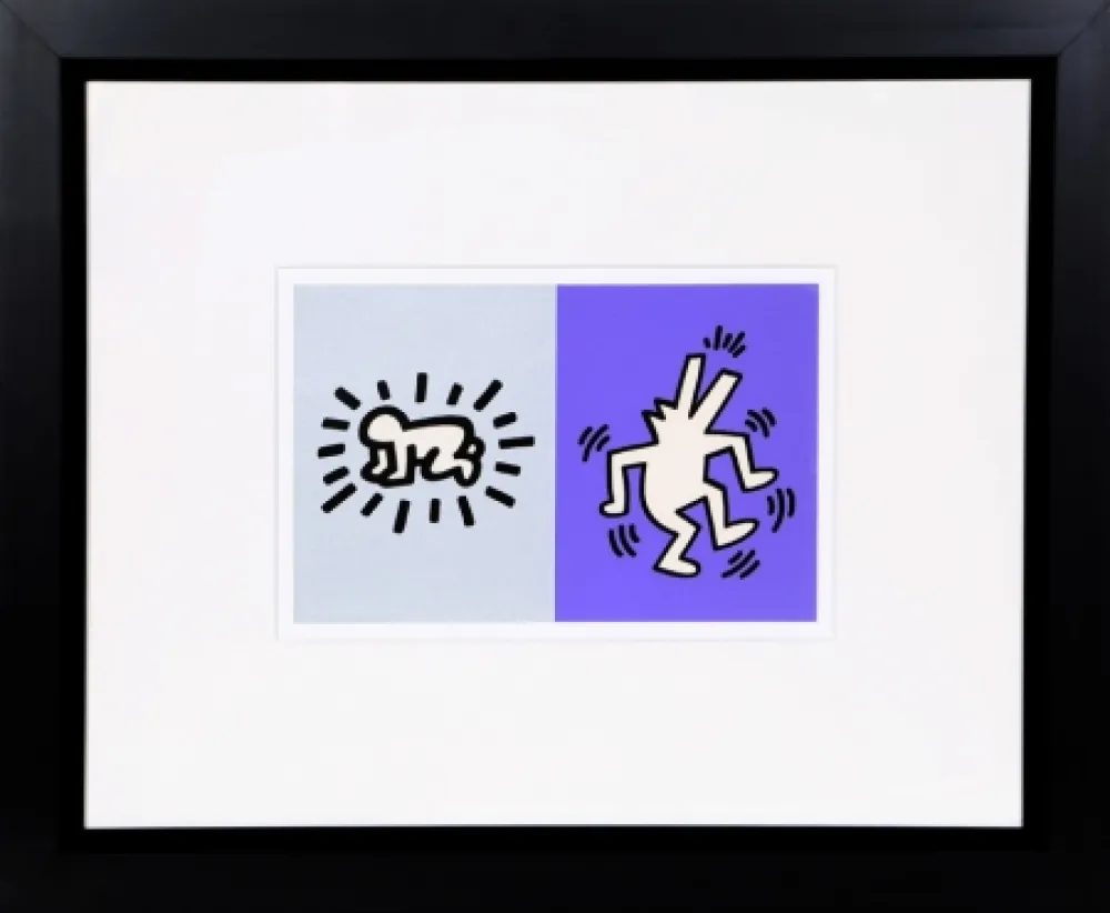 シルクスクリーン Haring - Memorial Tribute Invitation