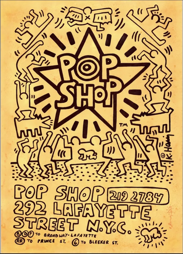 技術的なありません Haring - Original Illustration for Pop Shop Poster III