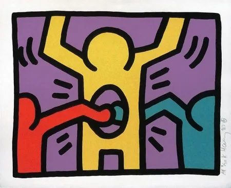 シルクスクリーン Haring - POP SHOP I (1)