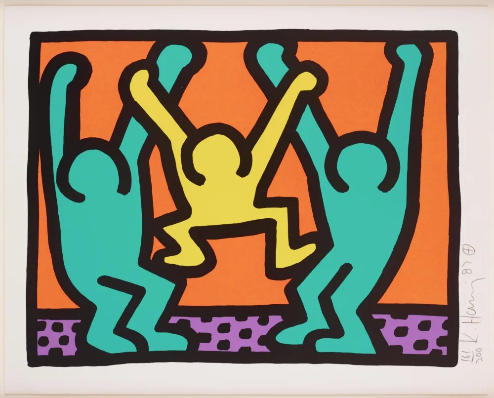 シルクスクリーン Haring - Pop Shop I (B)