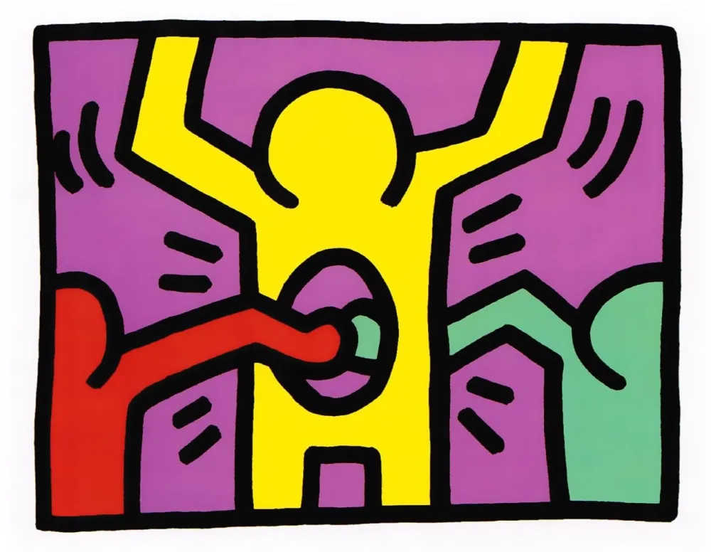 シルクスクリーン Haring - Pop Shop I (C)