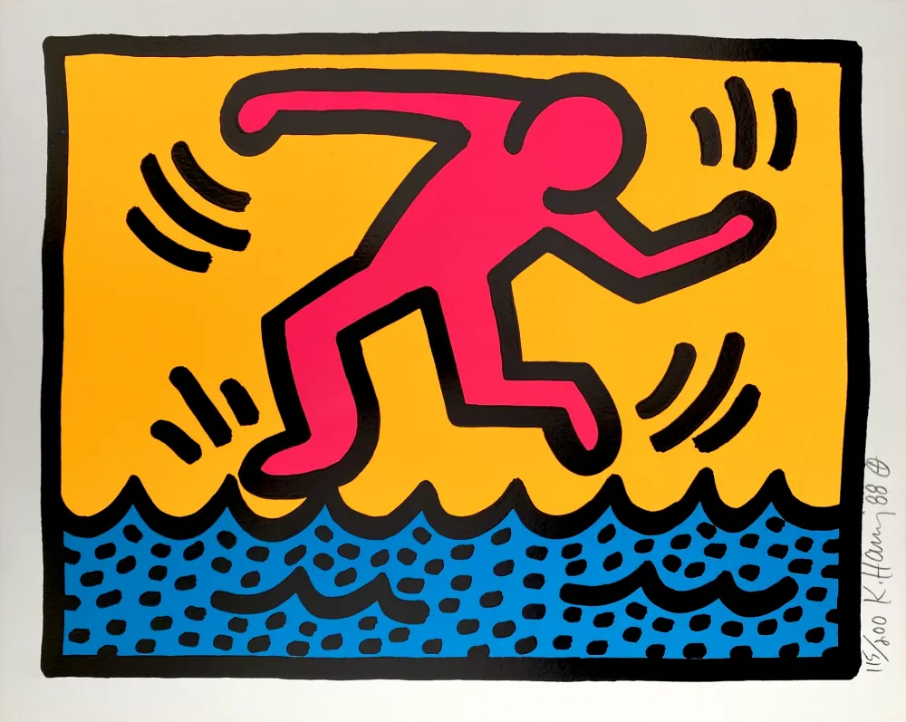 シルクスクリーン Haring - Pop Shop II, C