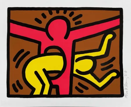 シルクスクリーン Haring - Pop Shop IV (C)