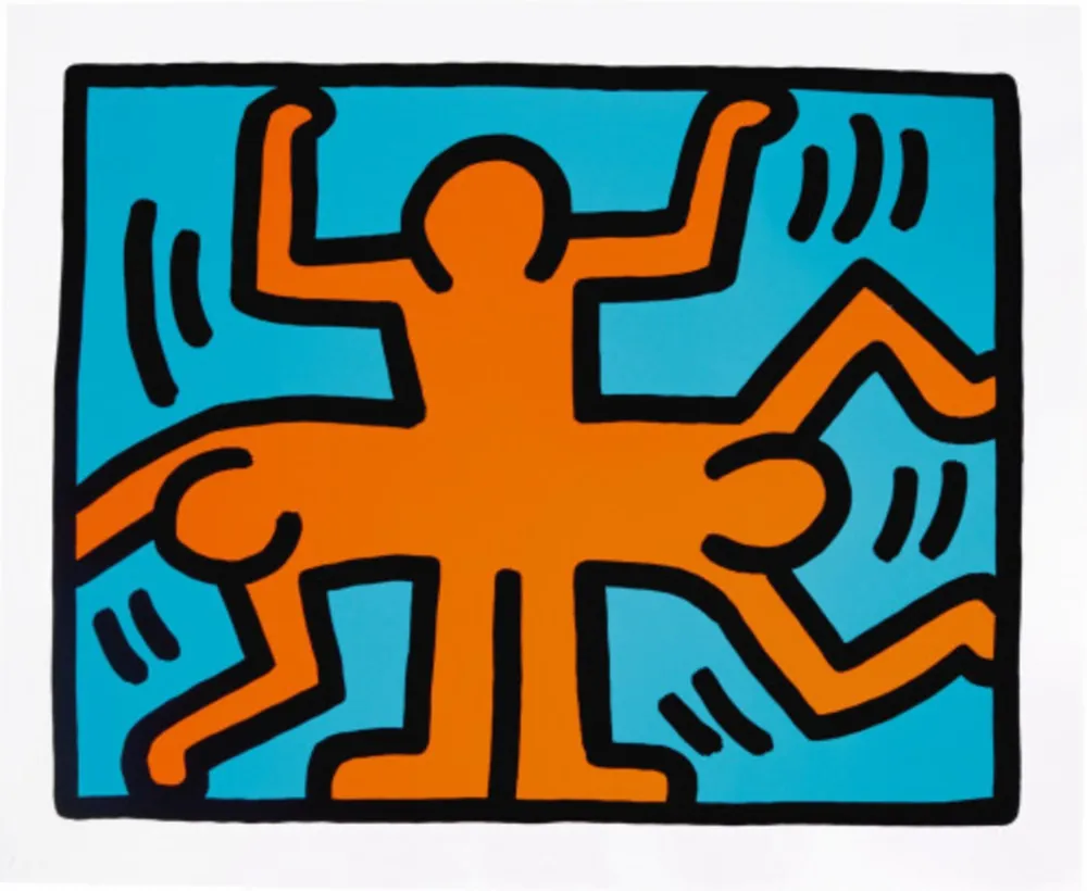 シルクスクリーン Haring - Pop Shop VI