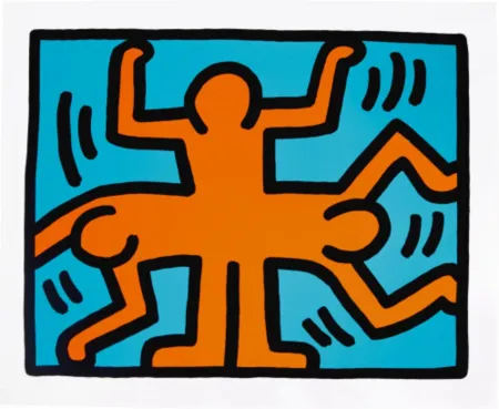 シルクスクリーン Haring - Pop Shop VI