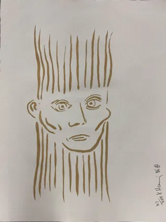 シルクスクリーン Haring - Portrait of Joseph Beuys