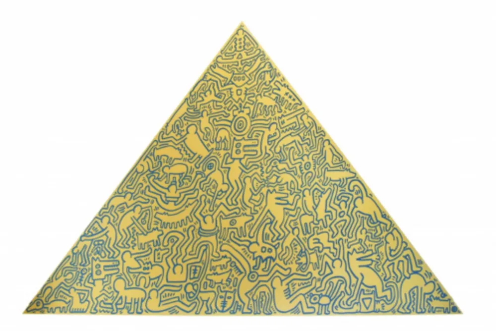 多数の Haring - Pyramid (Yellow)