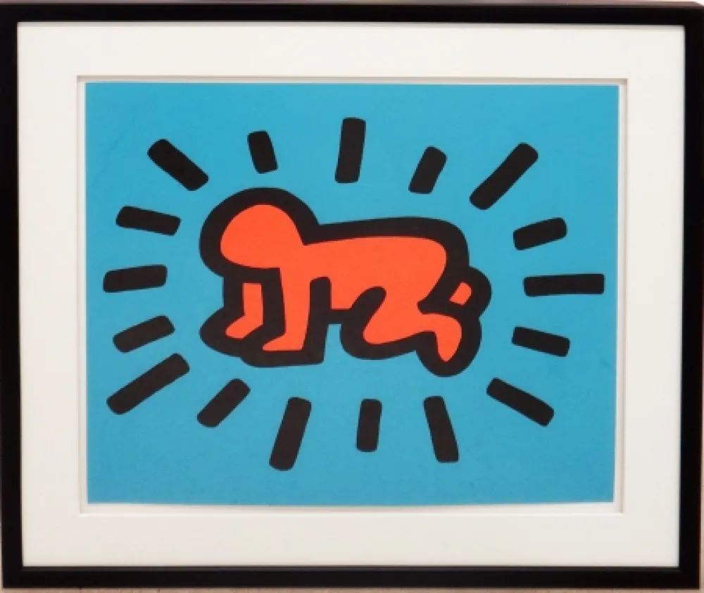 シルクスクリーン Haring - Radiant Baby (from Icons series)