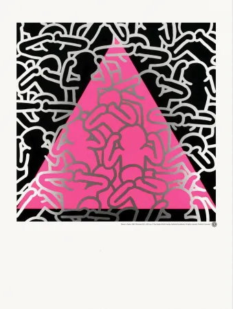 シルクスクリーン Haring - Silence Death