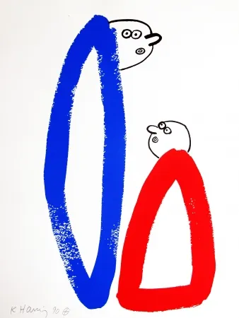 リトグラフ Haring - Story of Red & Blue #14