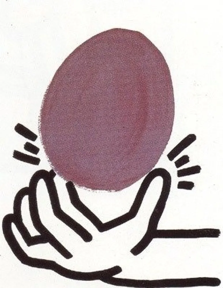 リトグラフ Haring -  Story of Red & Blue #20