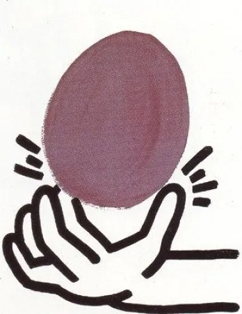 リトグラフ Haring -  Story of Red & Blue #20