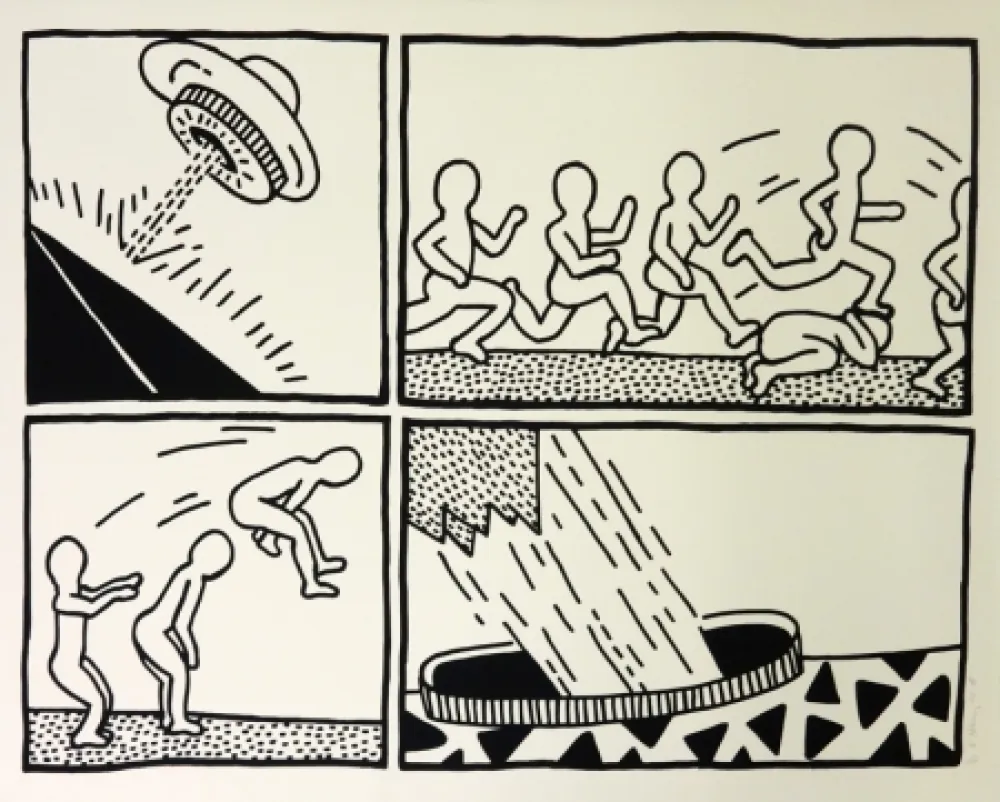 シルクスクリーン Haring - The Blueprint Drawings #3