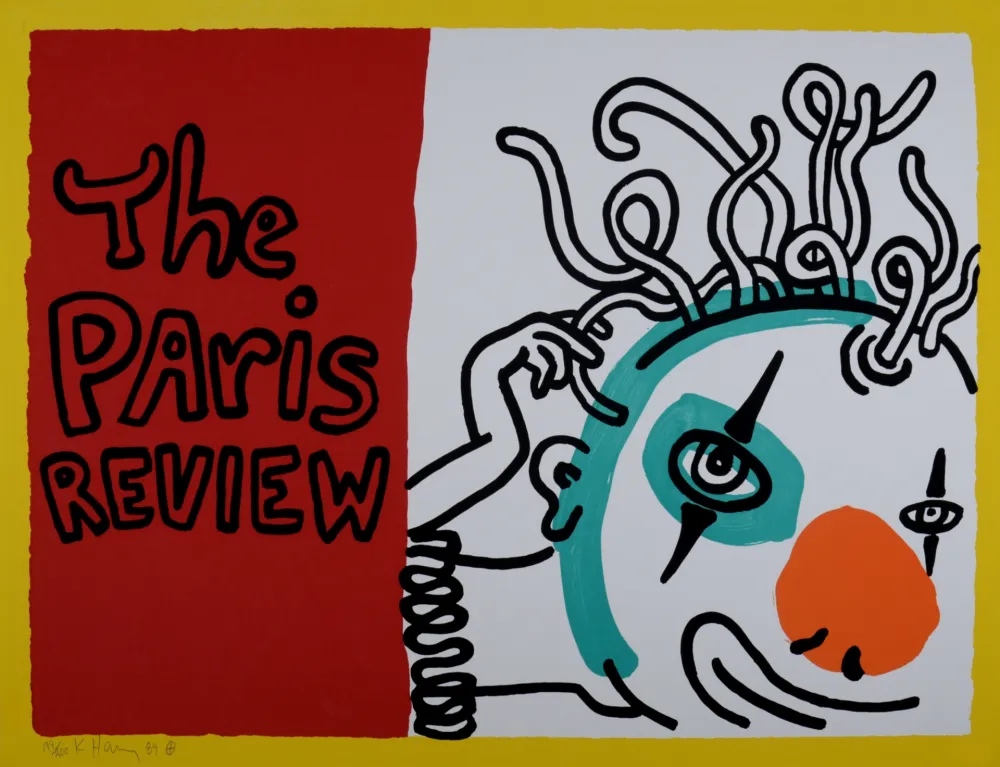 シルクスクリーン Haring - The Paris Review, 1989 - Hand-signed