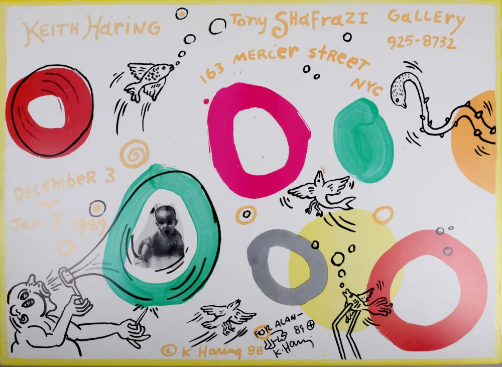 オフセット Haring - Tony Shafrazi Gallery, Exhibition Poster, 1988