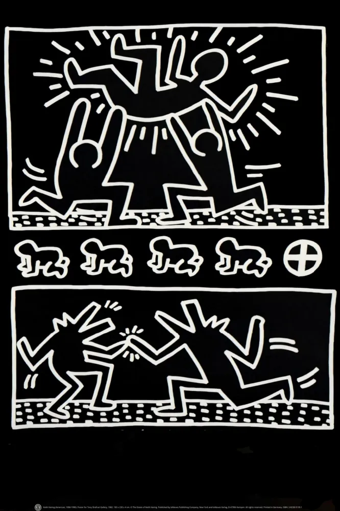 シルクスクリーン Haring - Tony Shafrazi Poster