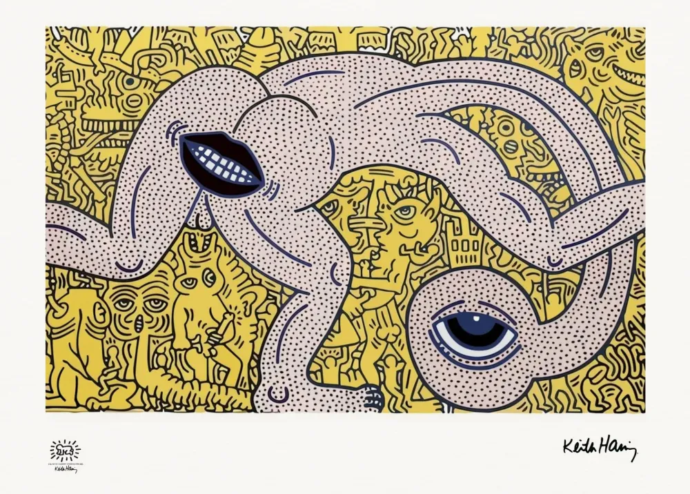 シルクスクリーン Haring - Untitled 