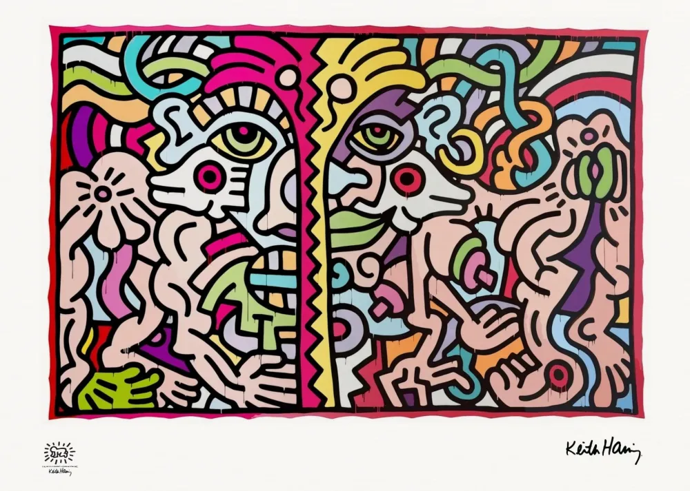 シルクスクリーン Haring - Untitled (1990)