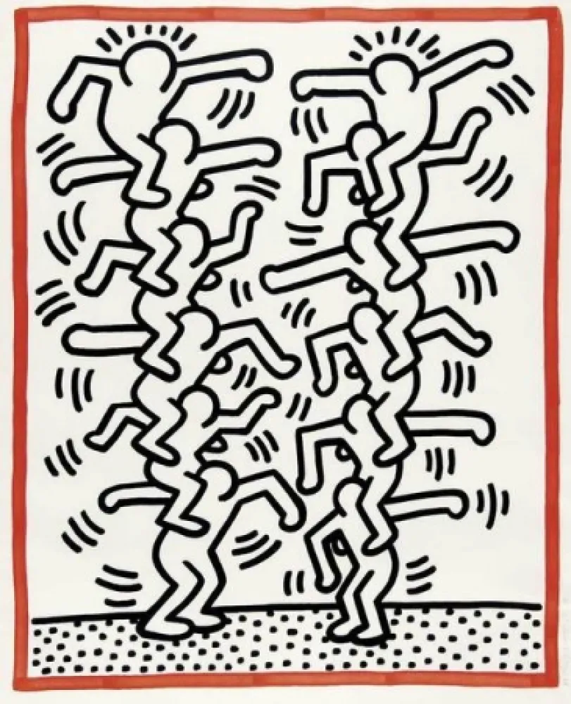 リトグラフ Haring - Untitled, from 