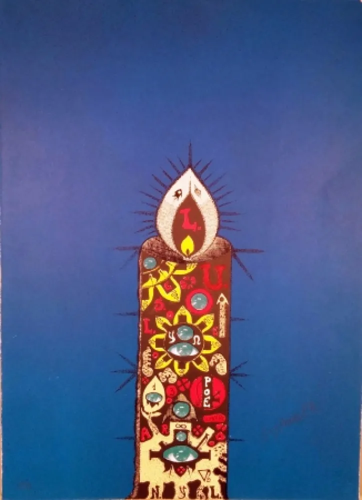 リトグラフ Harloff - La bougie