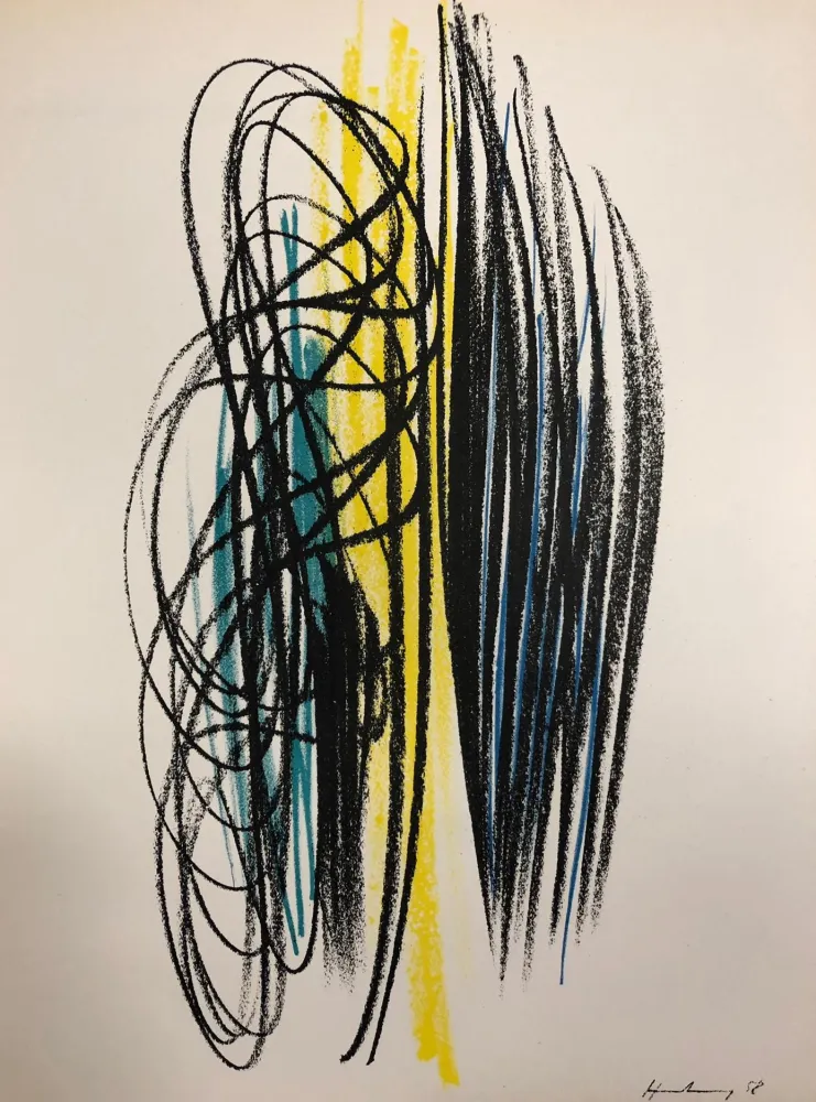 リトグラフ Hartung - Composition,