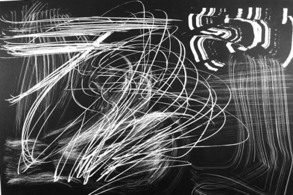 リトグラフ Hartung - Composition