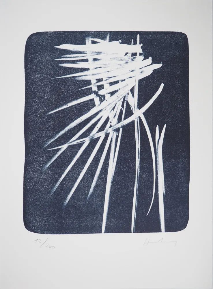 リトグラフ Hartung - Eclair dans le cie