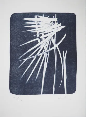 リトグラフ Hartung - Eclair dans le cie