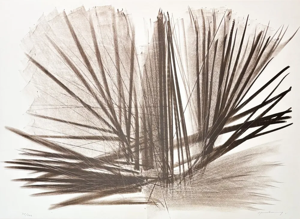 リトグラフ Hartung - Hans Hartung (1904–1989) – L 112 – Lithograph on BFK Rives vellum paper – 1964