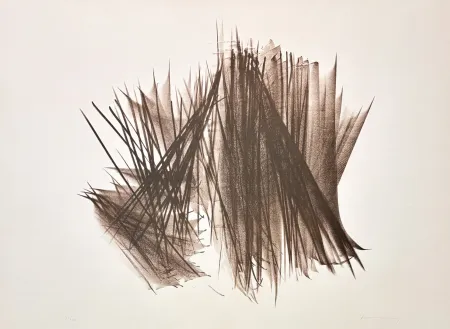 リトグラフ Hartung - Hans Hartung (1904–1989) – L 115 – Lithograph on BFK Rives vellum paper – 1964