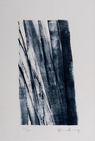 リトグラフ Hartung - Hans Hartung – Gedanken (B), 1987-88 – Hand-signed!