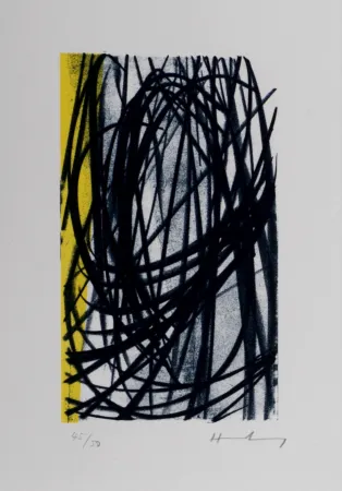 リトグラフ Hartung - Hans Hartung – Gedanken (E), 1987-88 – Hand-signed!