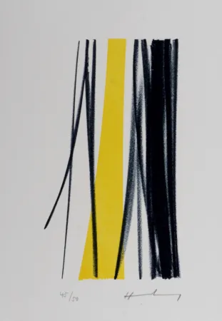 リトグラフ Hartung - Hans Hartung – Gedanken (F), 1987-88 – Hand-signed!
