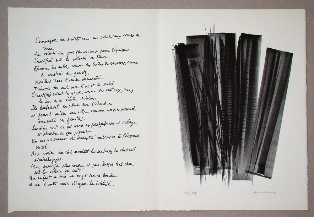 リトグラフ Hartung - L 162, 1965