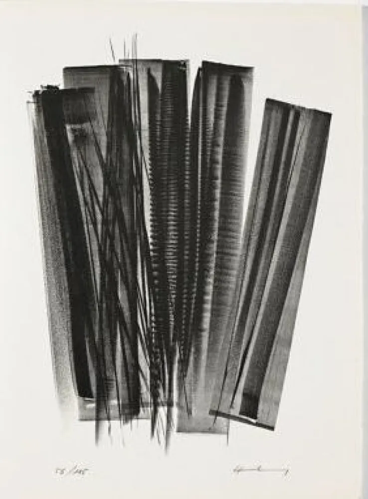 リトグラフ Hartung - L 162 (Jean Cassou: vingt-deux poèms)