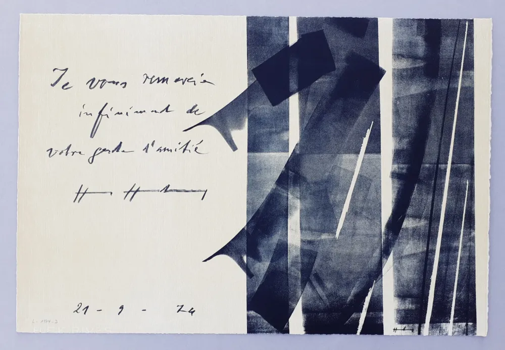 リトグラフ Hartung - L-1974-2