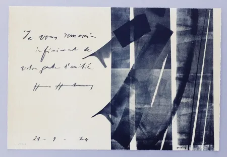 リトグラフ Hartung - L-1974-2