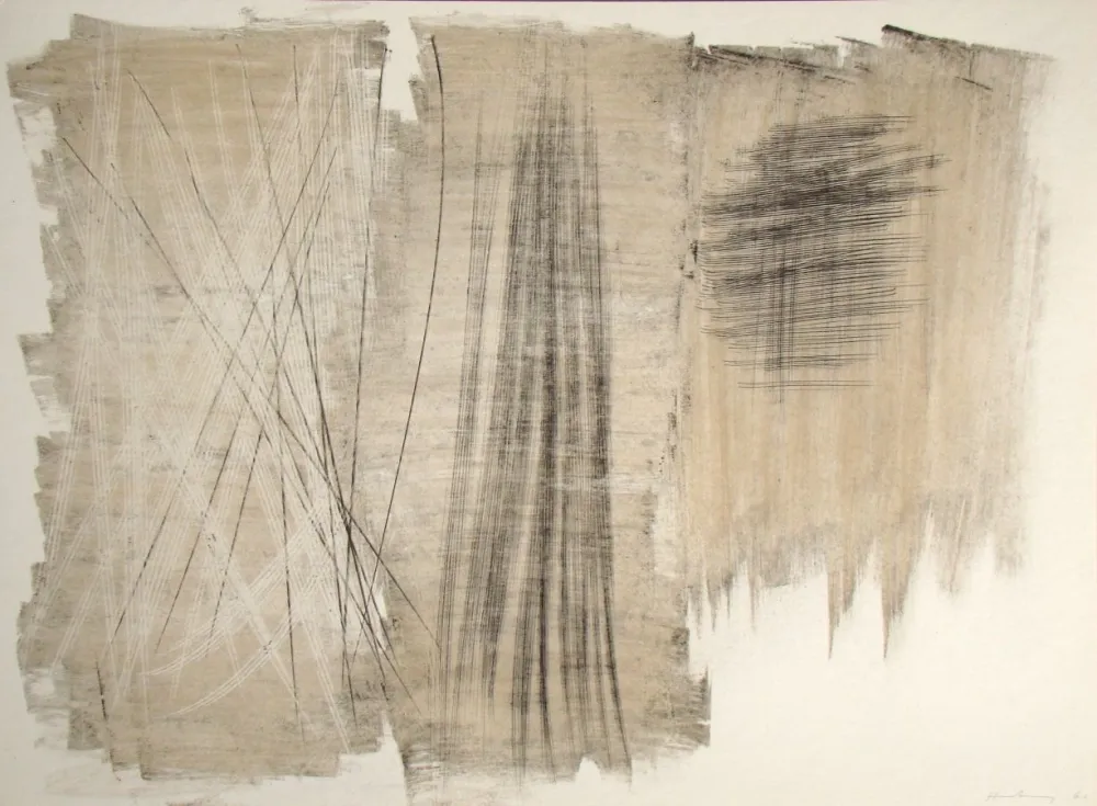 リトグラフ Hartung - Pastel P. 1960-165