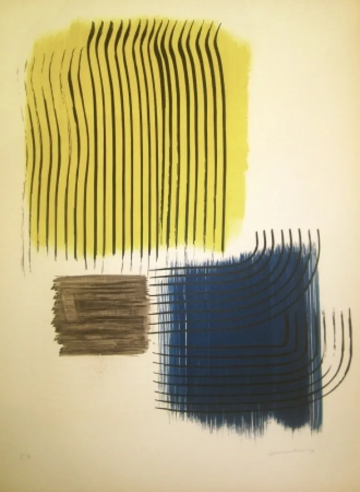 リトグラフ Hartung - Untitled