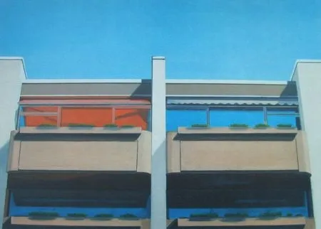 リトグラフ Havekost - Vier Kabinen