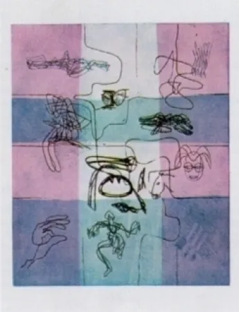 エッチングと　アクチアント Hayter - Hommage à Penrose